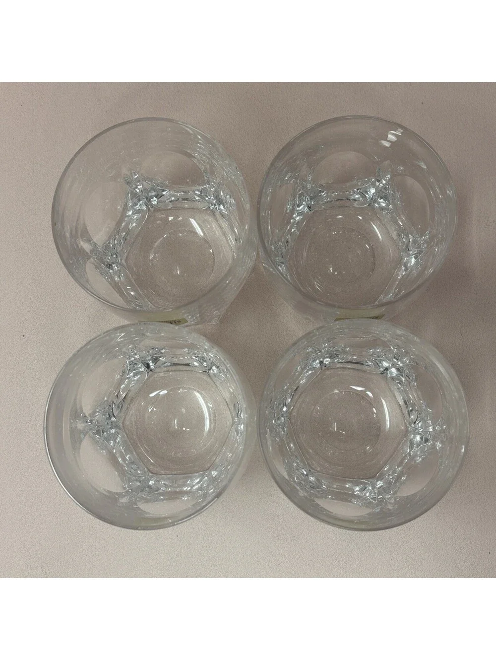 VTG Atlantis Crystal Glasses RARE Sara Old Fashioned Hand Blown Cut Set of 4 NEW